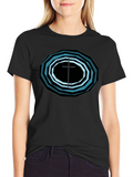 Geometric Cross Graphic Tee - Black