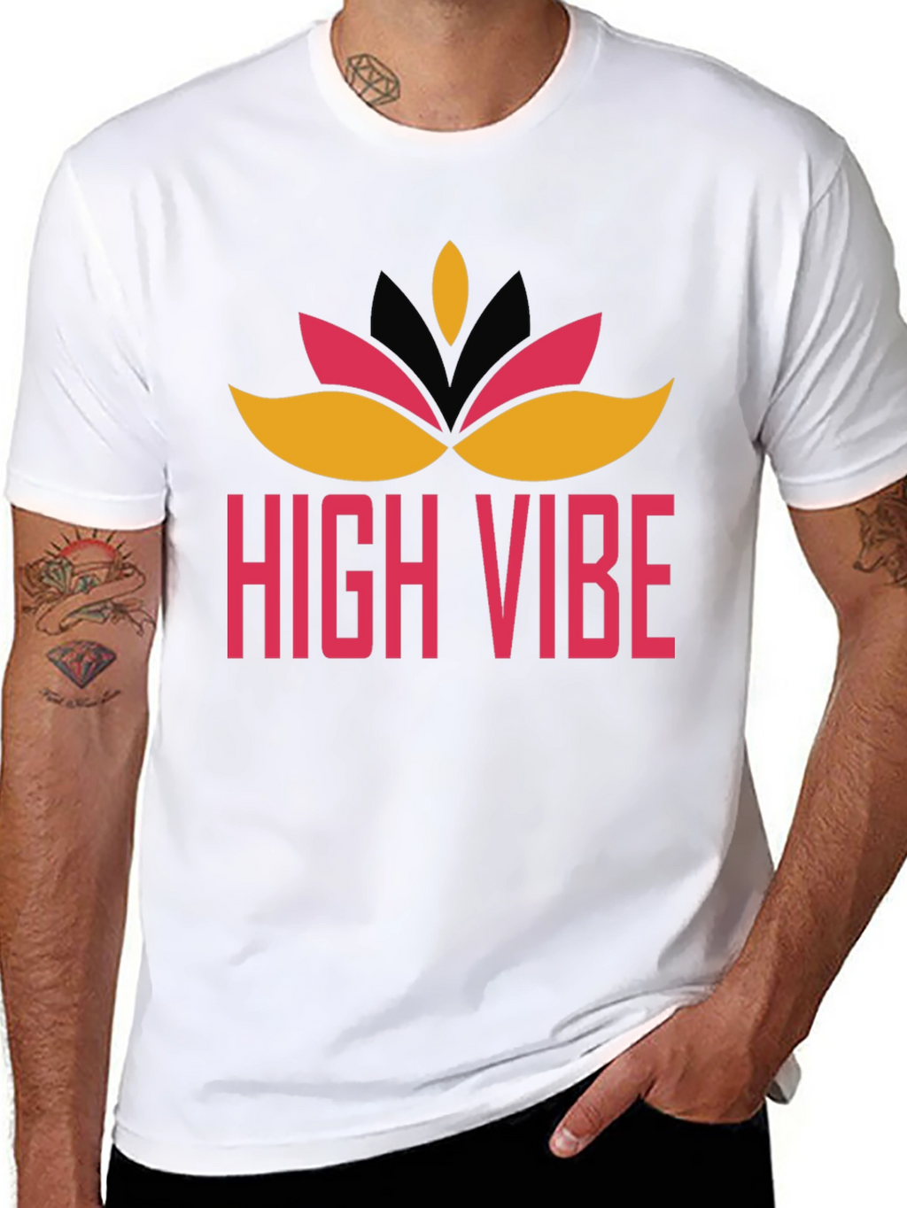 High Vibe Graphic Tee - Black Crew Neck