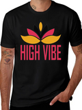 High Vibe Graphic Tee - Black Crew Neck