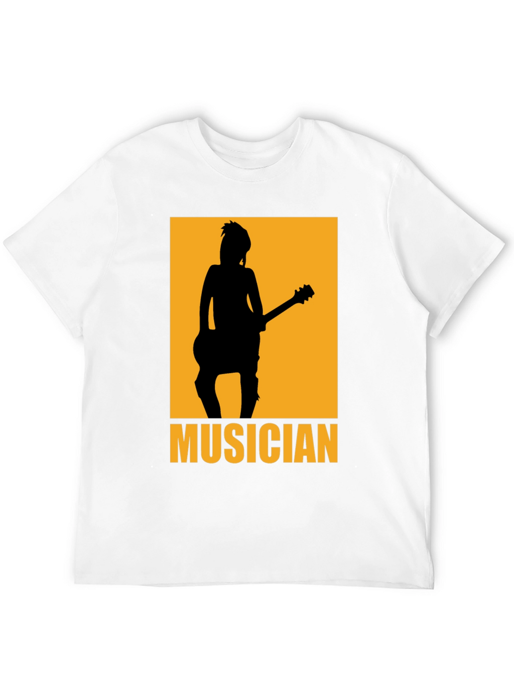 Musician Silhouette Graphic T-Shirt - Black