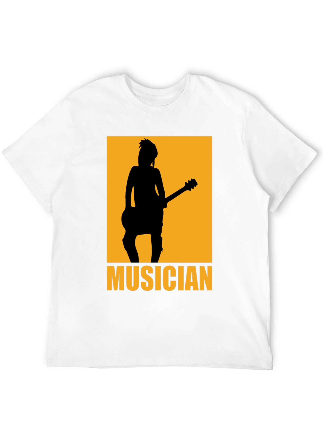 Musician Silhouette Graphic T-Shirt - Black