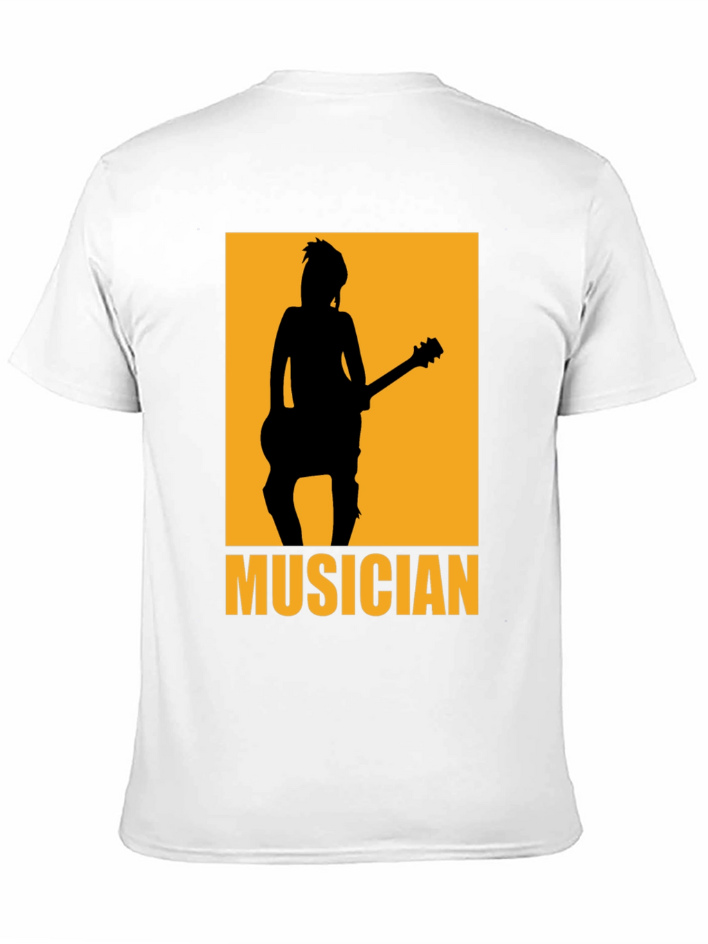 Musician Silhouette Graphic T-Shirt - Black