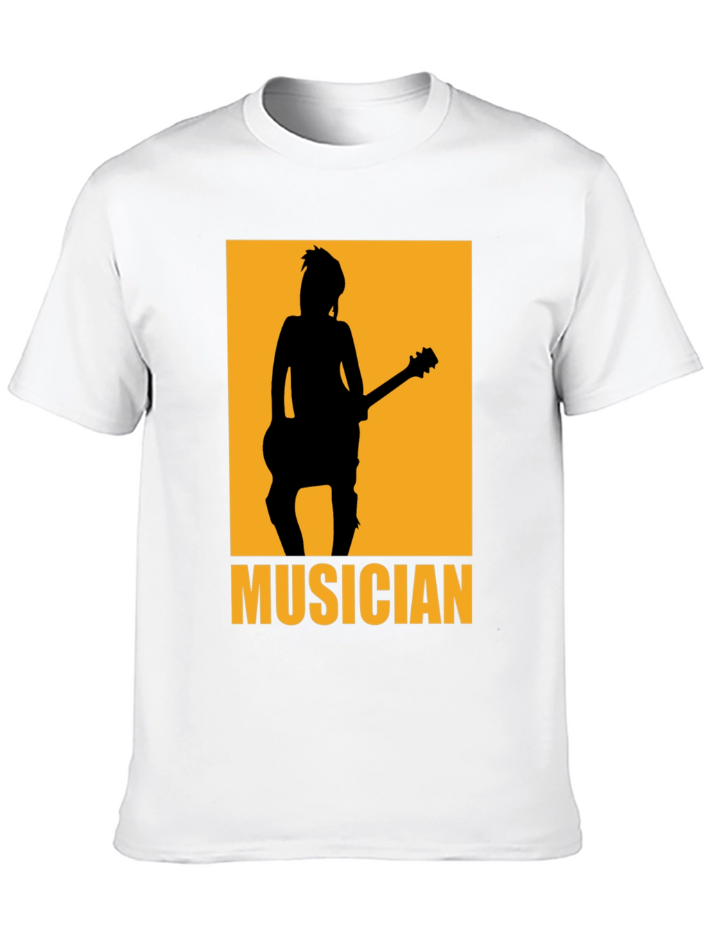 Musician Silhouette Graphic T-Shirt - Black