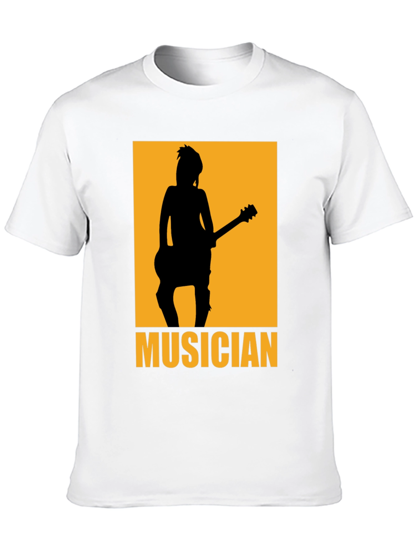 Musician Silhouette Graphic T-Shirt - Black