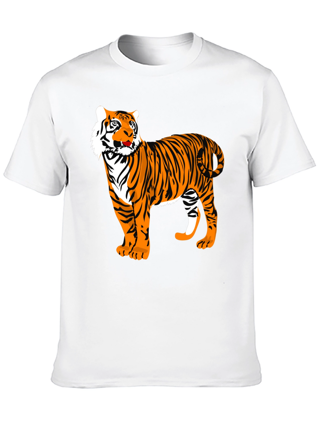 Cool Tiger Graphic Tee - Black Cotton Blend