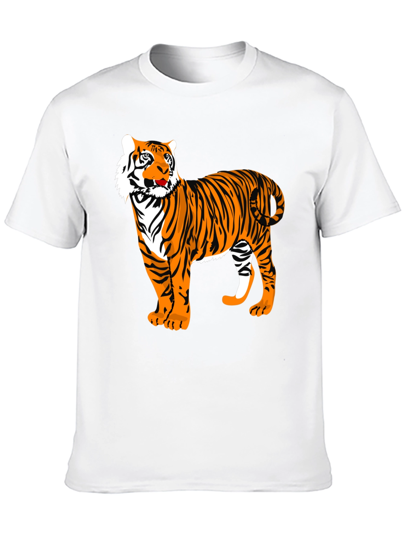 Cool Tiger Graphic Tee - Black Cotton Blend