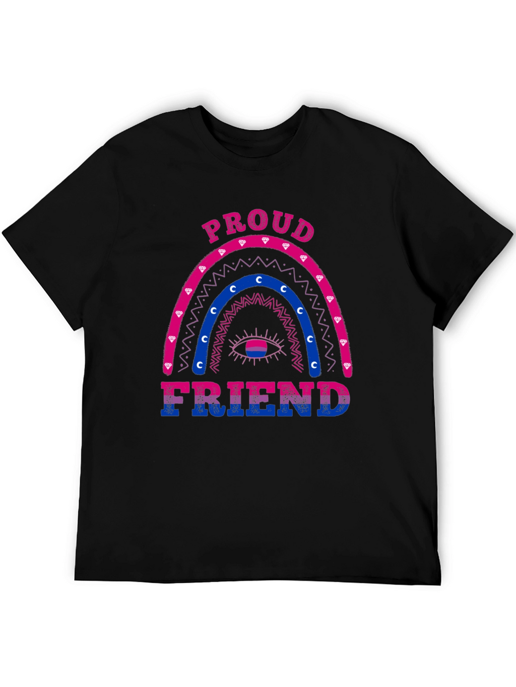 Proud Friend Bisexual Pride Rainbow T-Shirt
