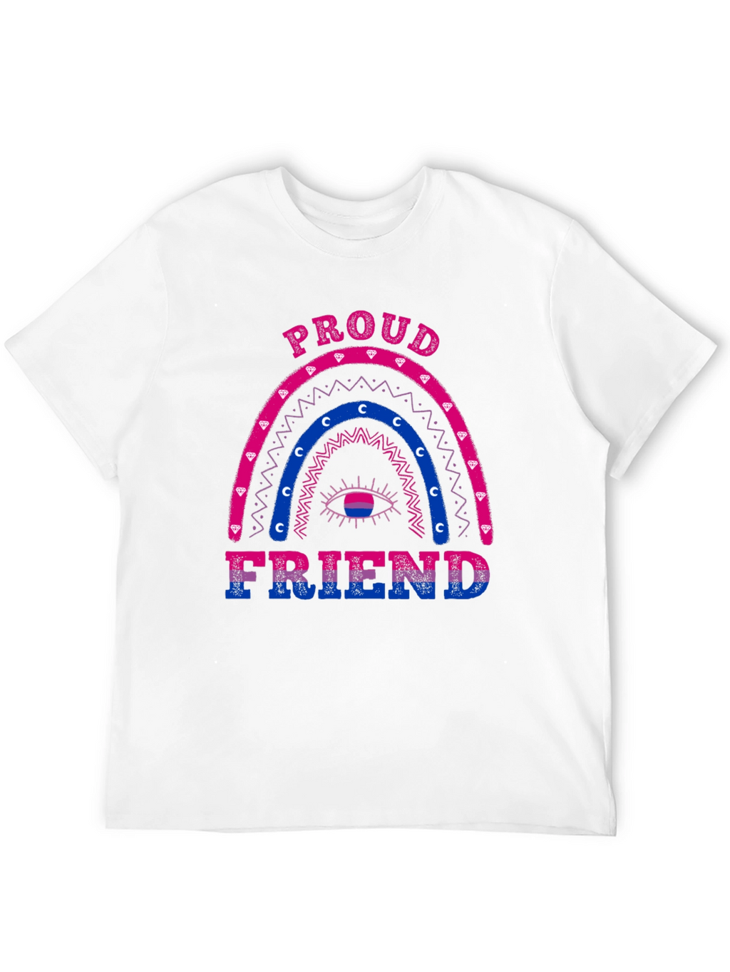 Proud Friend Bisexual Pride Rainbow T-Shirt