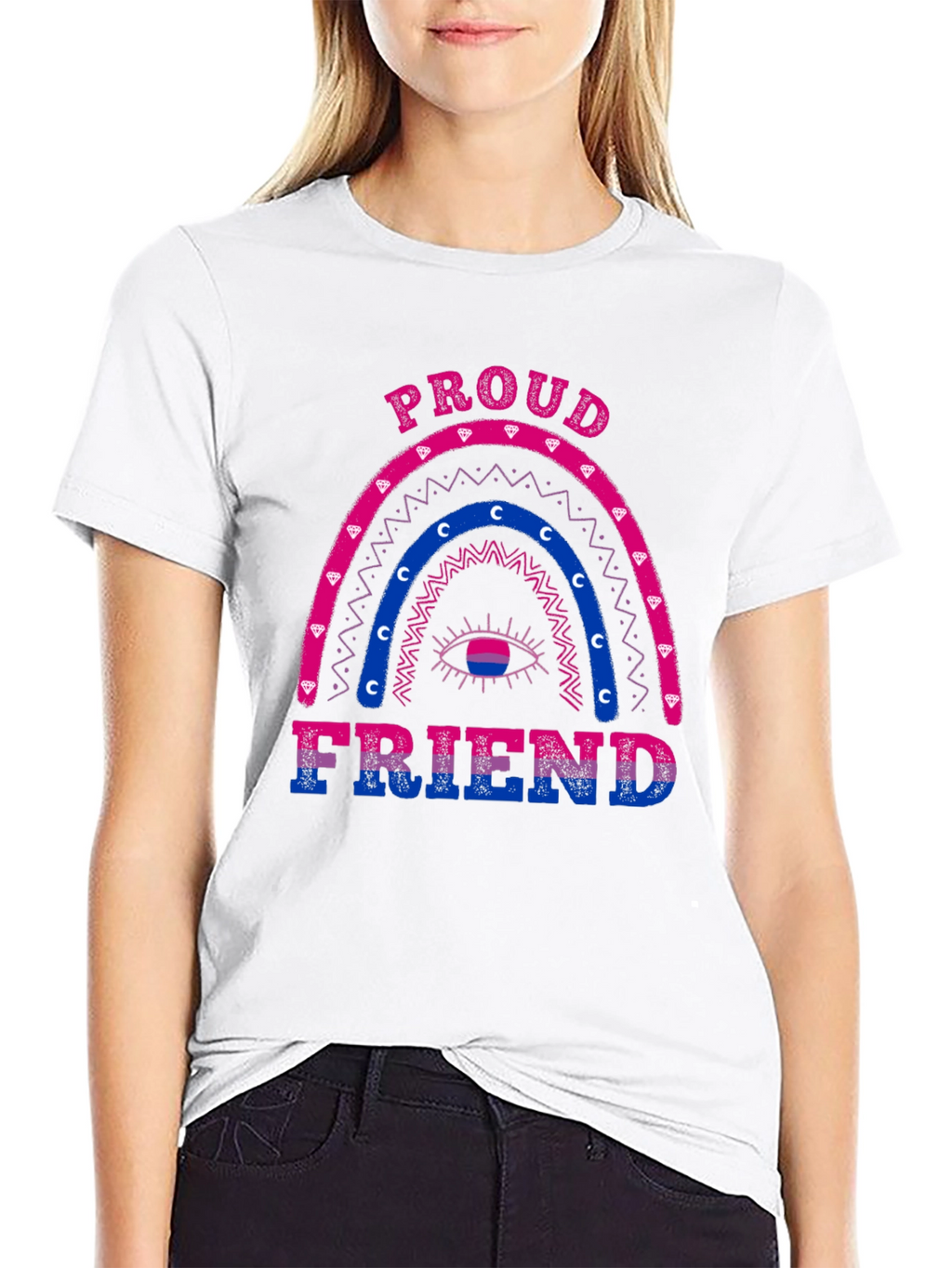 Proud Friend Bisexual Pride Rainbow T-Shirt