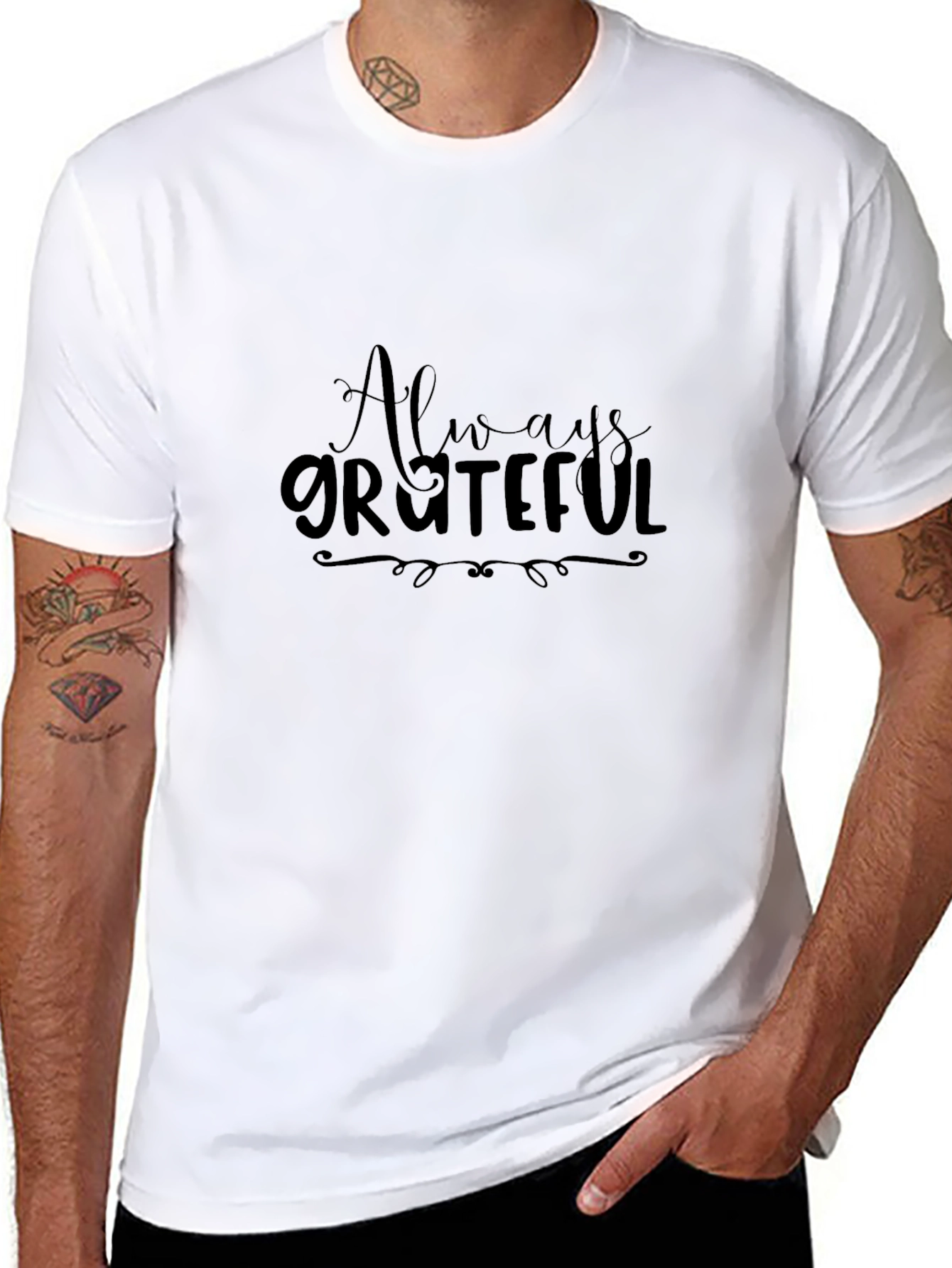 Always Grateful Black T-Shirt