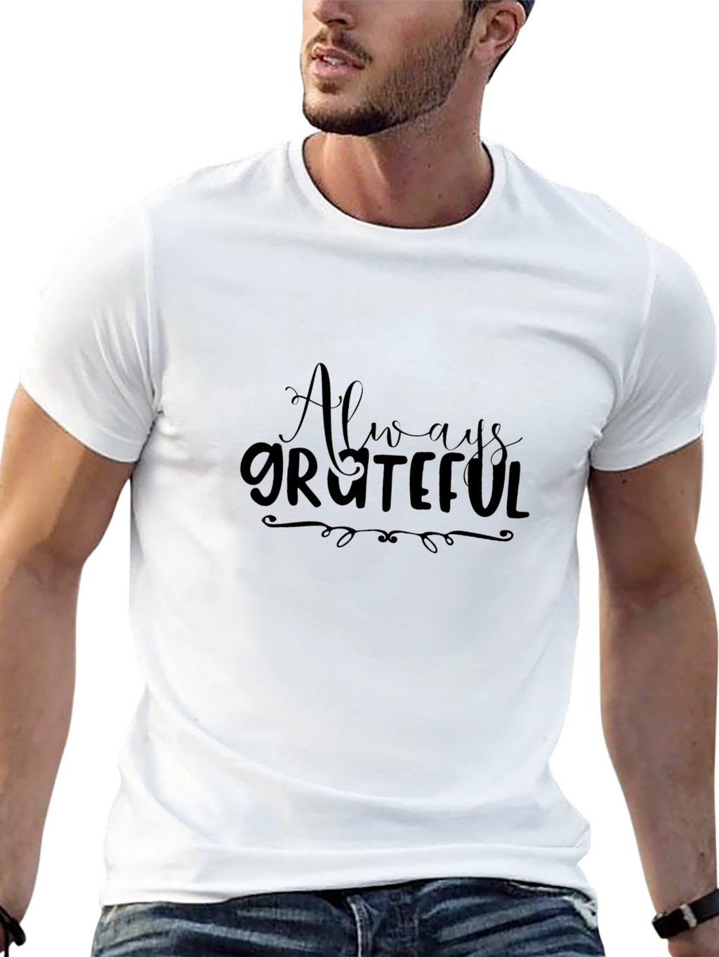 Always Grateful Black T-Shirt