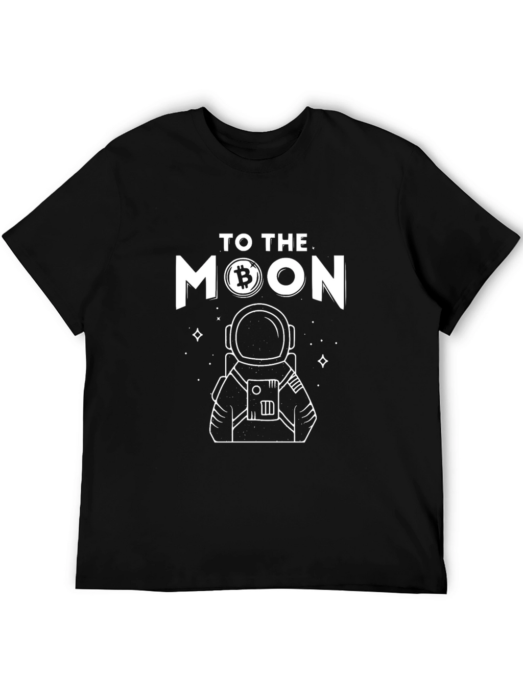 To The Moon Bitcoin Astronaut Black T-Shirt