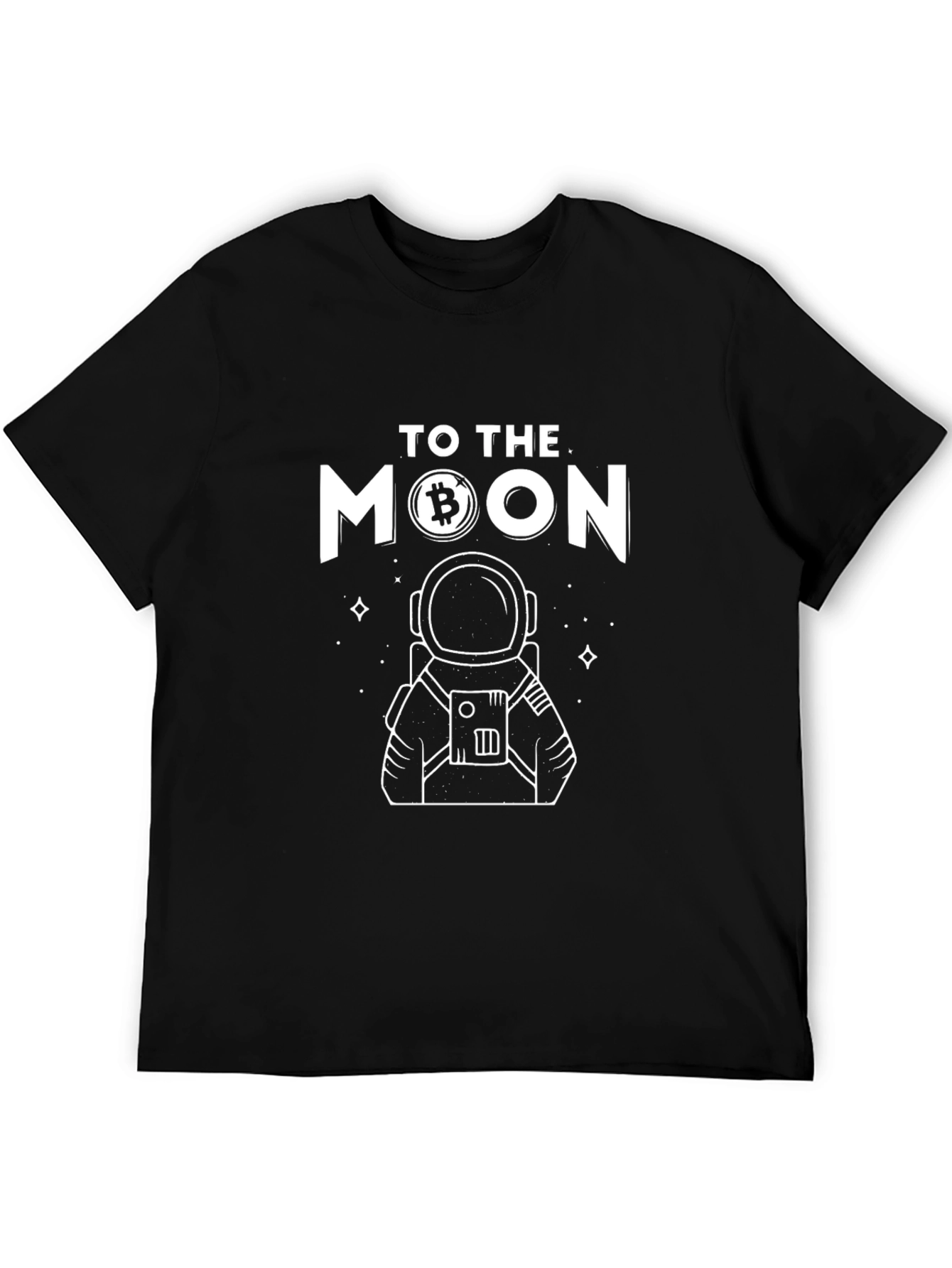 To The Moon Bitcoin Astronaut Black T-Shirt