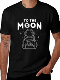 To The Moon Bitcoin Astronaut Black T-Shirt