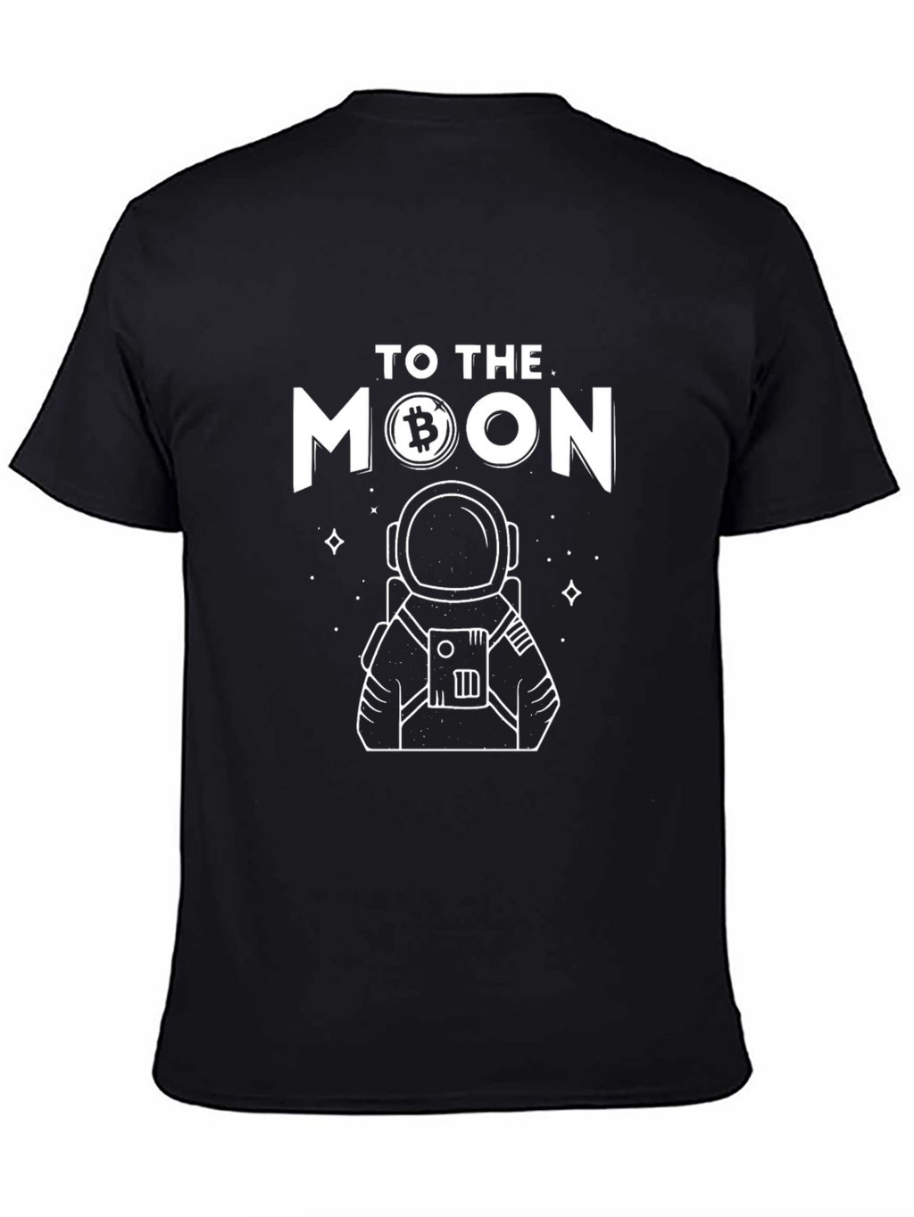 To The Moon Bitcoin Astronaut Black T-Shirt