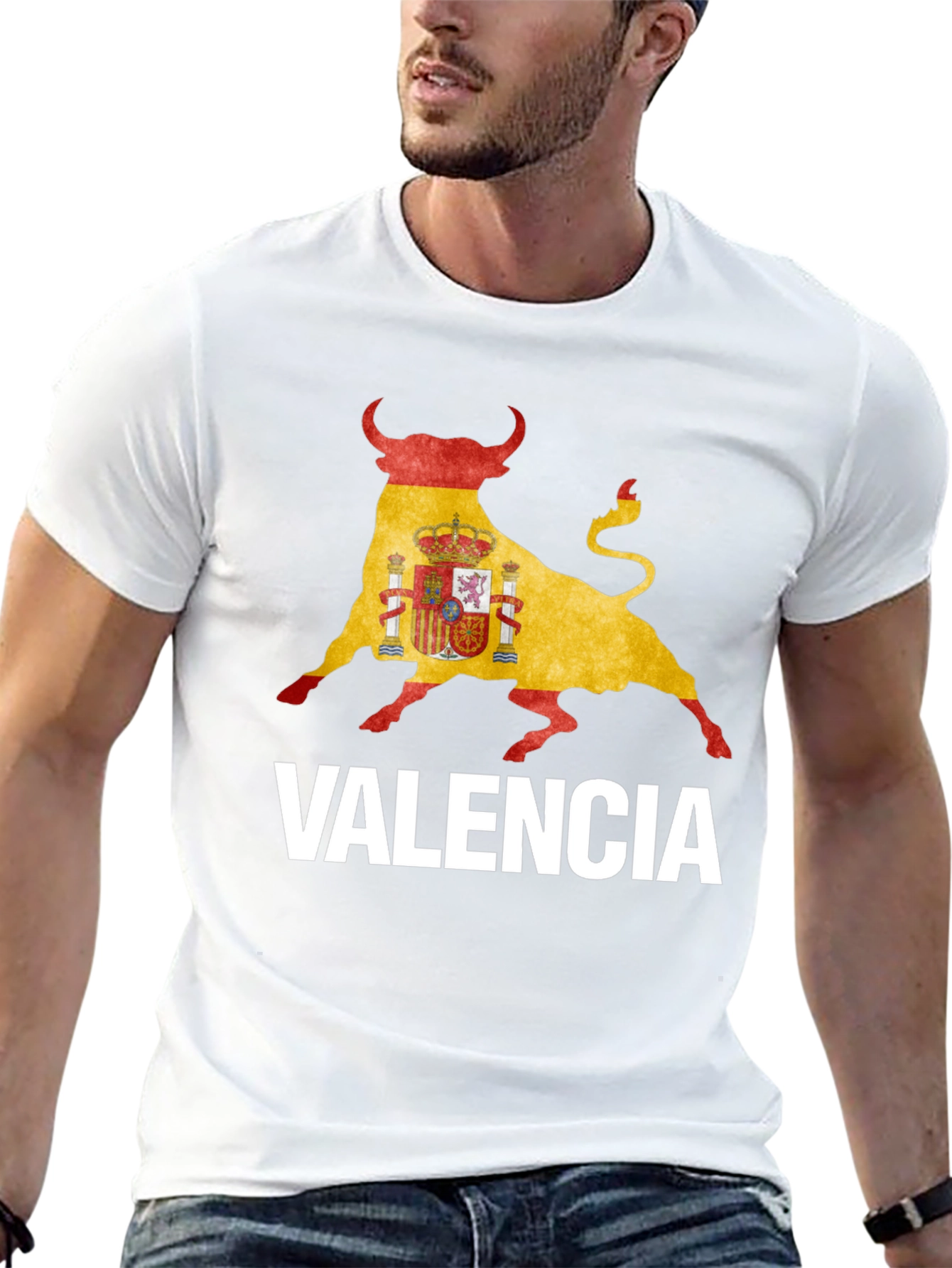 Valencia Spain Flag Bull T-Shirt