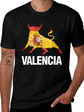 Valencia Spain Flag Bull T-Shirt