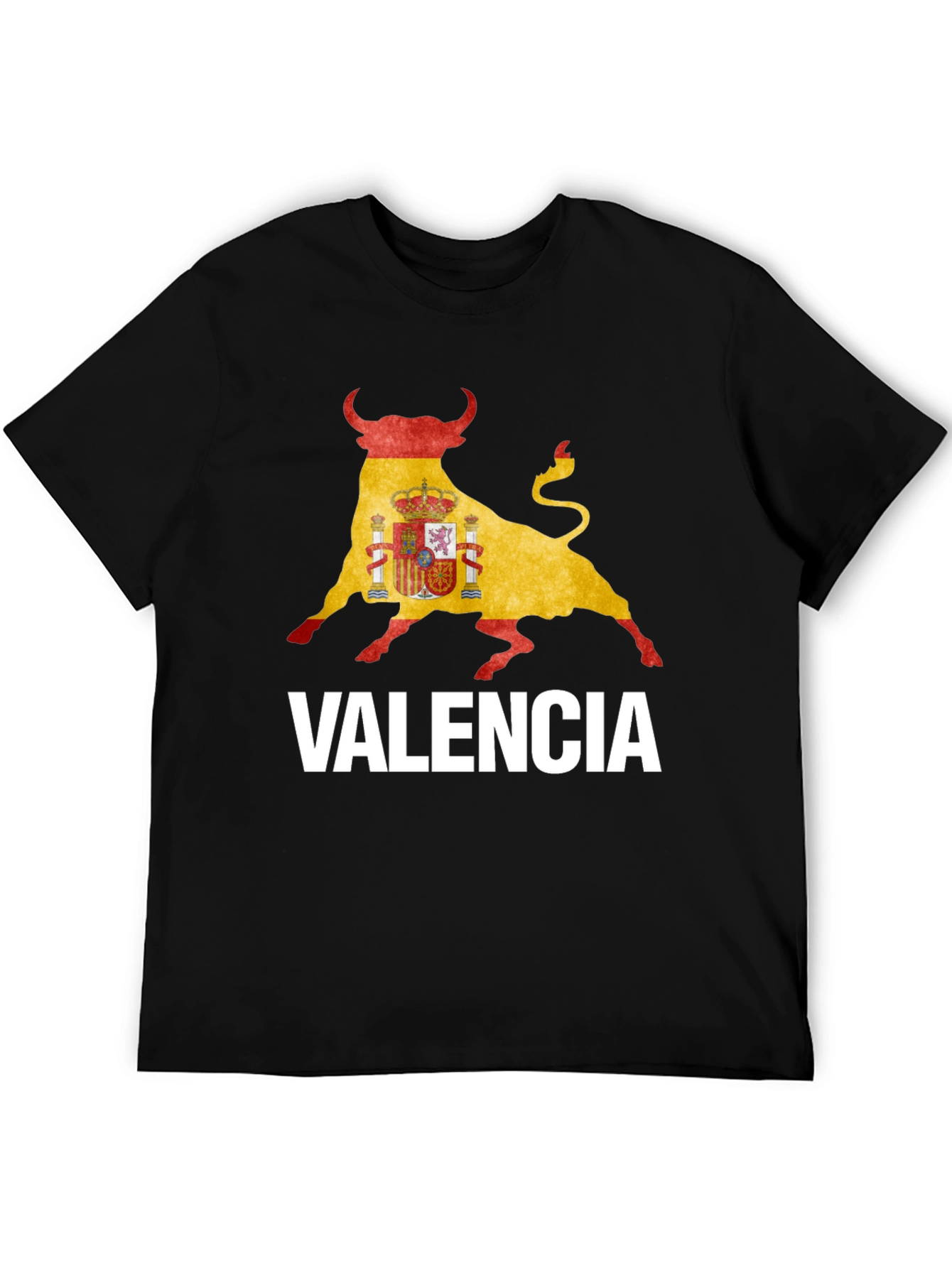 Valencia Spain Flag Bull T-Shirt