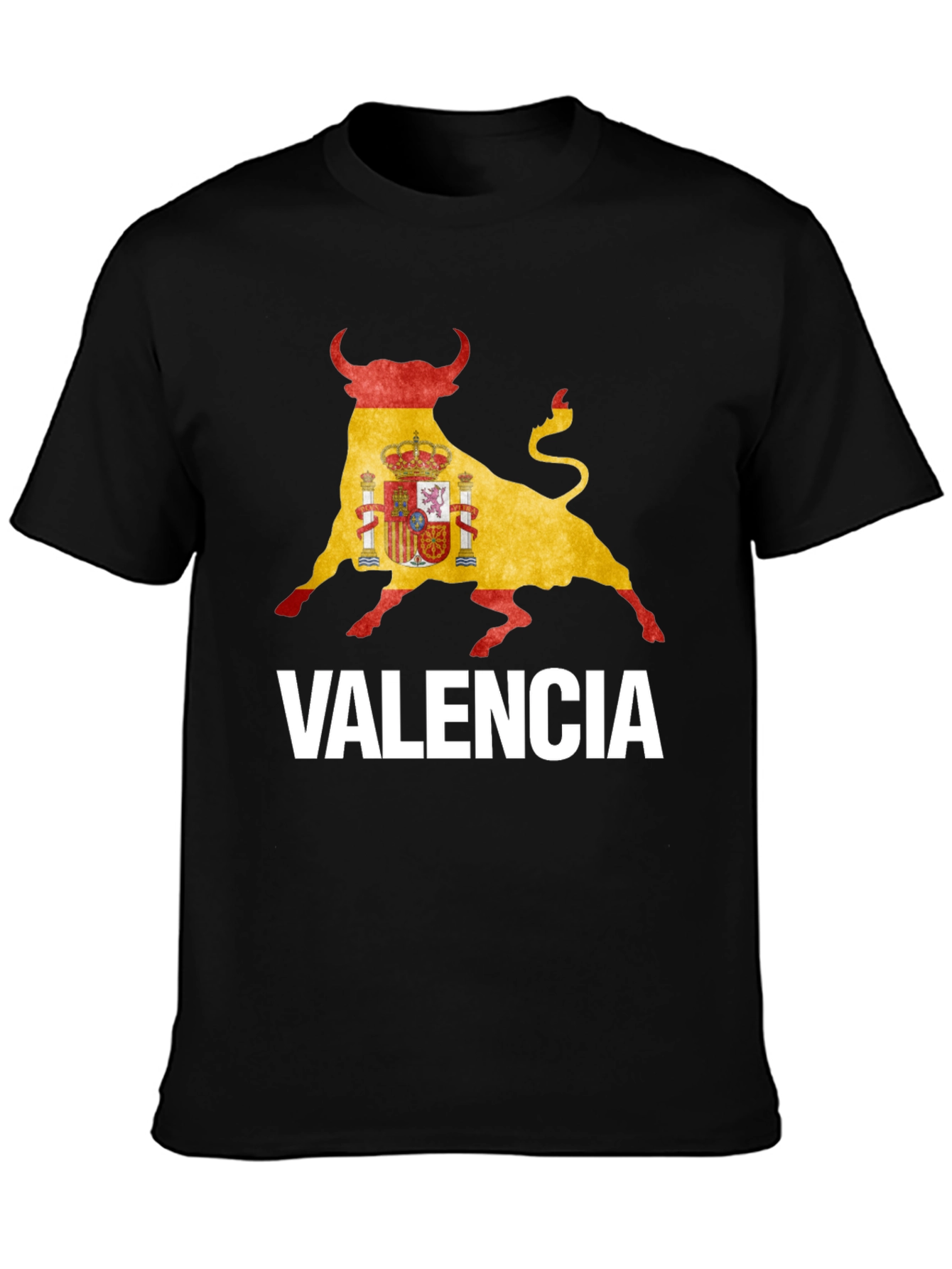 Valencia Spain Flag Bull T-Shirt