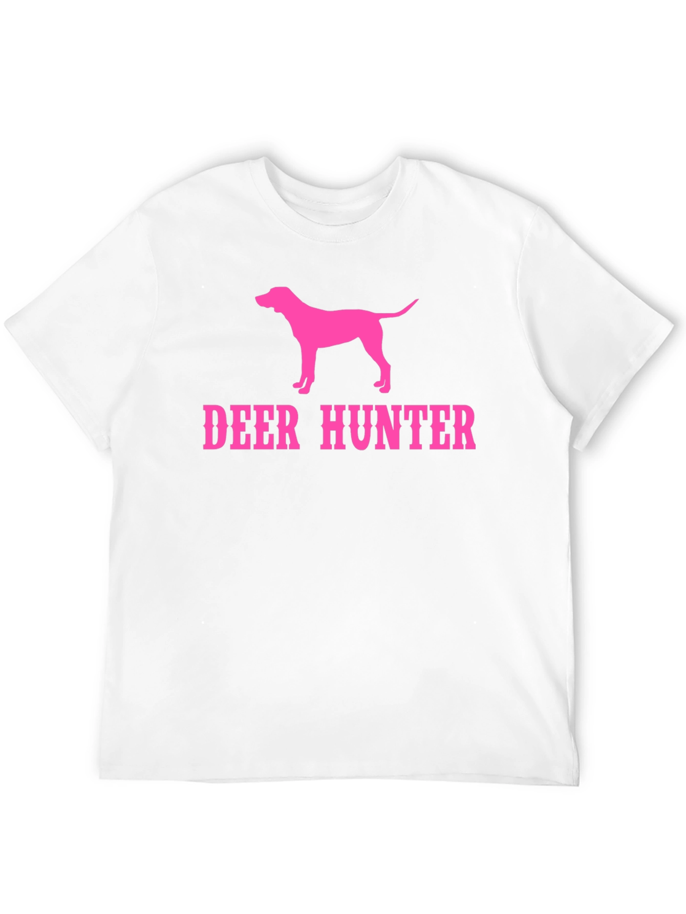Deer Hunter Dog Graphic T-Shirt - Black Tee