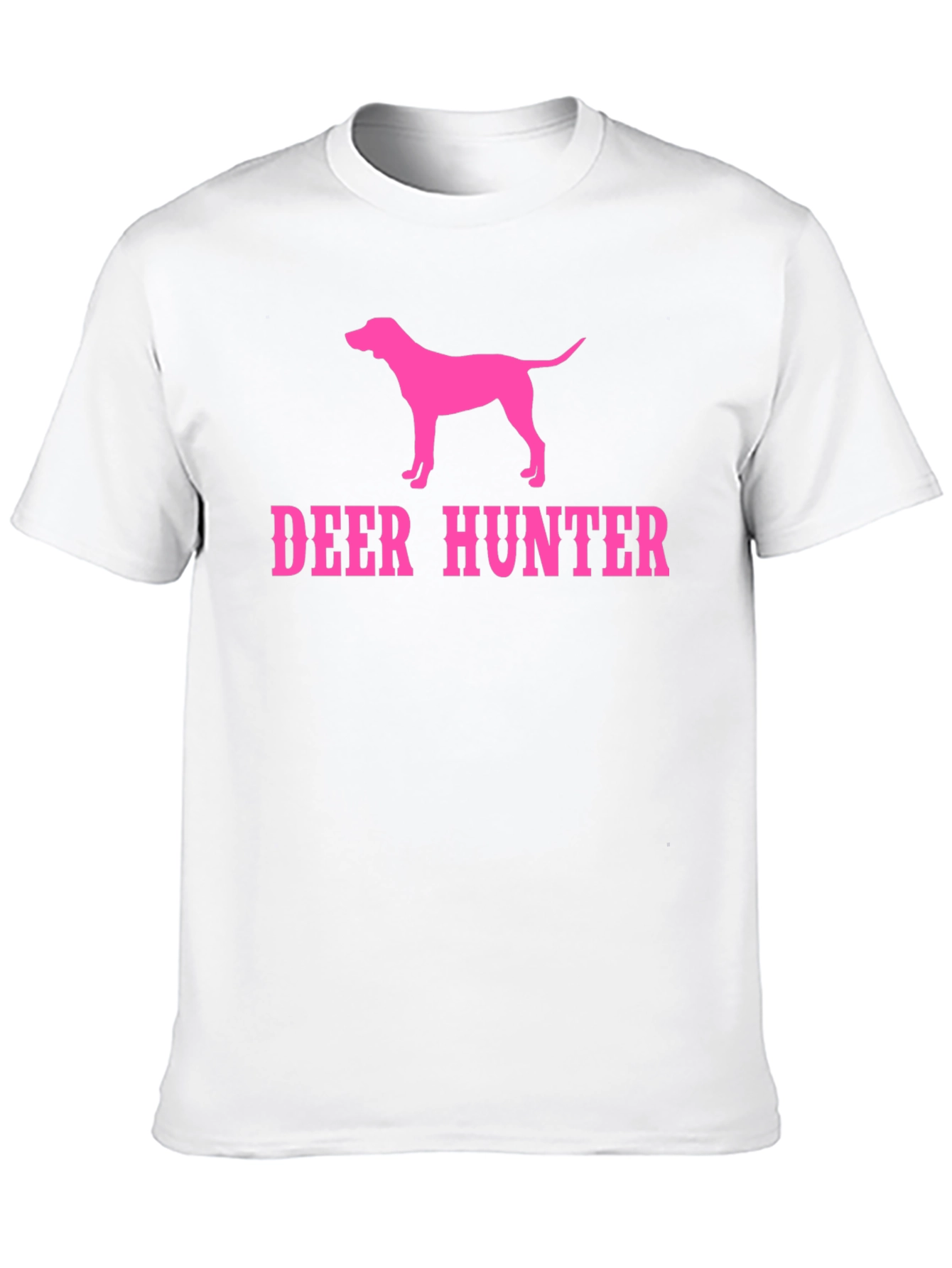 Deer Hunter Dog Graphic T-Shirt - Black Tee
