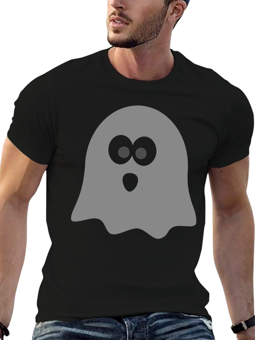Spooky Ghost Graphic Tee - Halloween T-Shirt