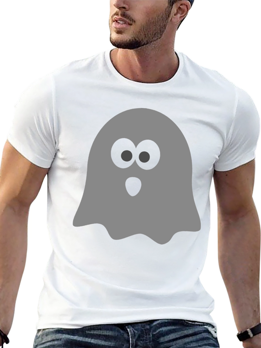 Spooky Ghost Graphic Tee - Halloween T-Shirt