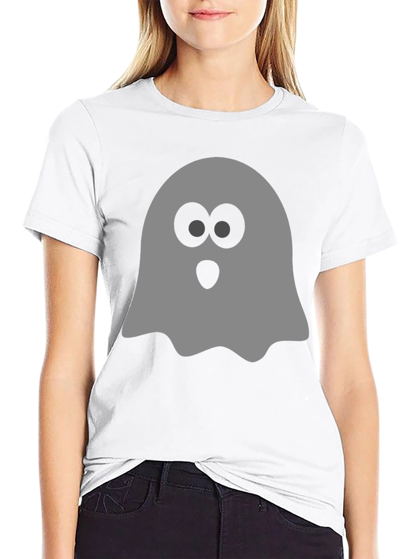 Spooky Ghost Graphic Tee - Halloween T-Shirt
