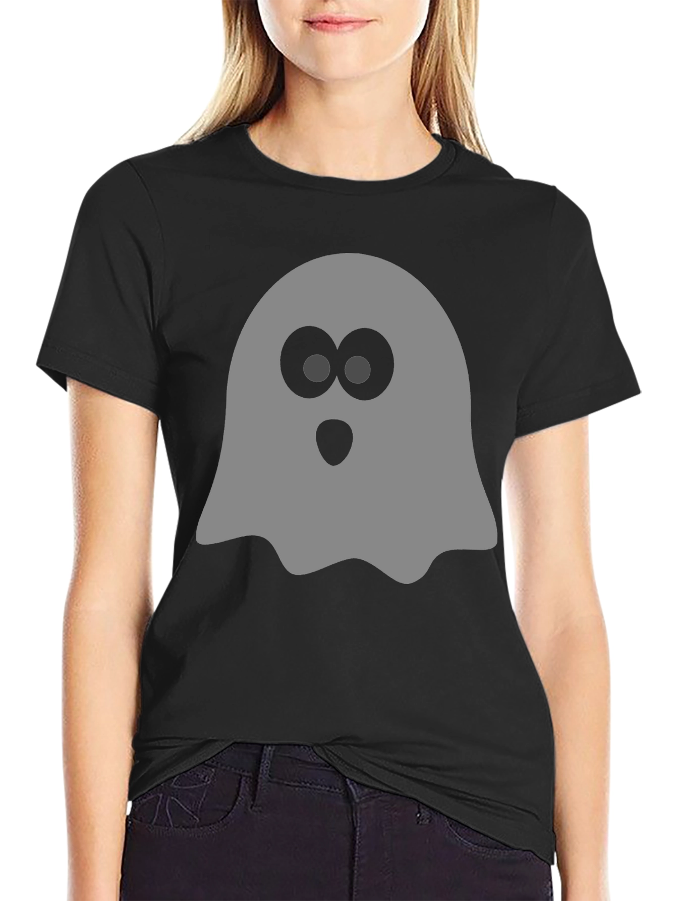 Spooky Ghost Graphic Tee - Halloween T-Shirt