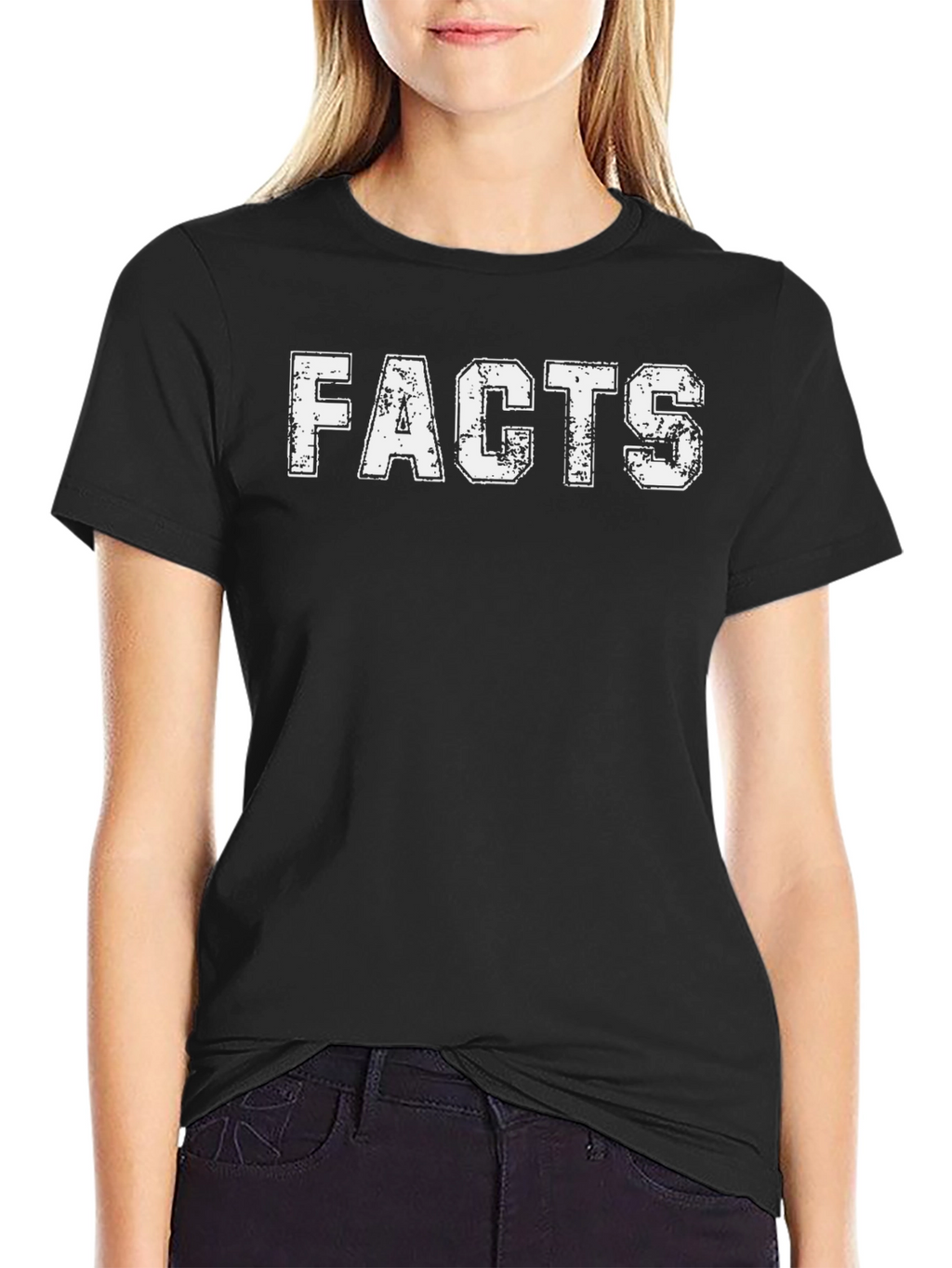 Mens Black Facts Graphic Tee - Casual Wear