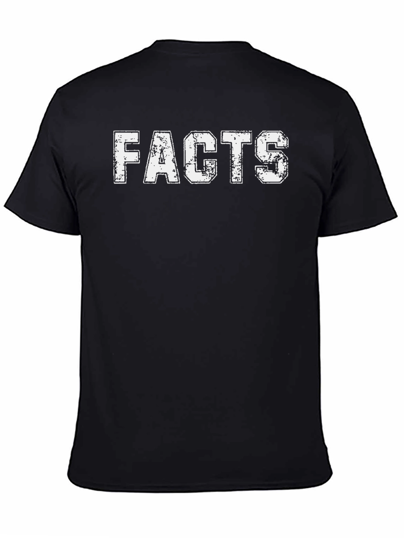 Mens Black Facts Graphic Tee - Casual Wear