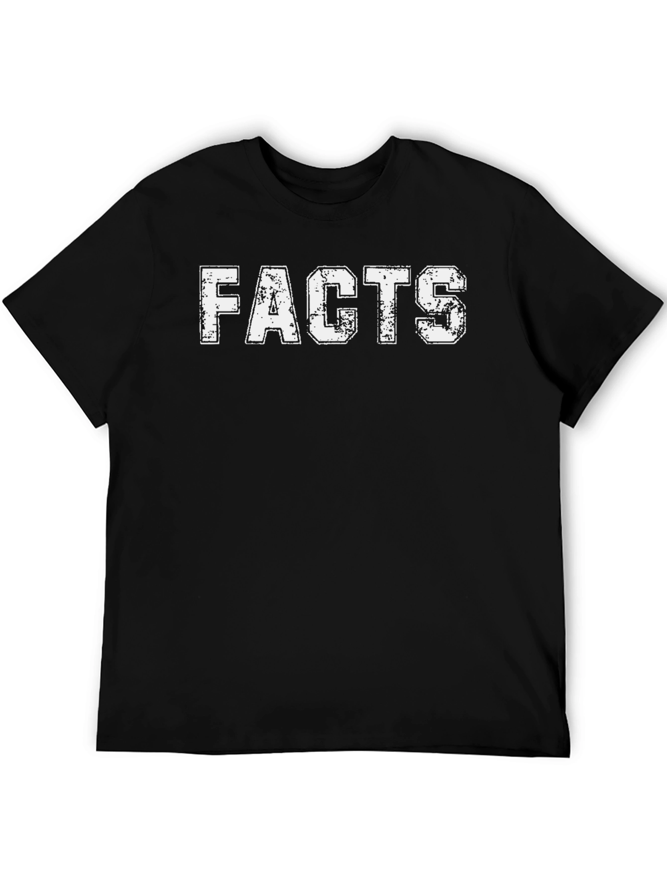 Mens Black Facts Graphic Tee - Casual Wear