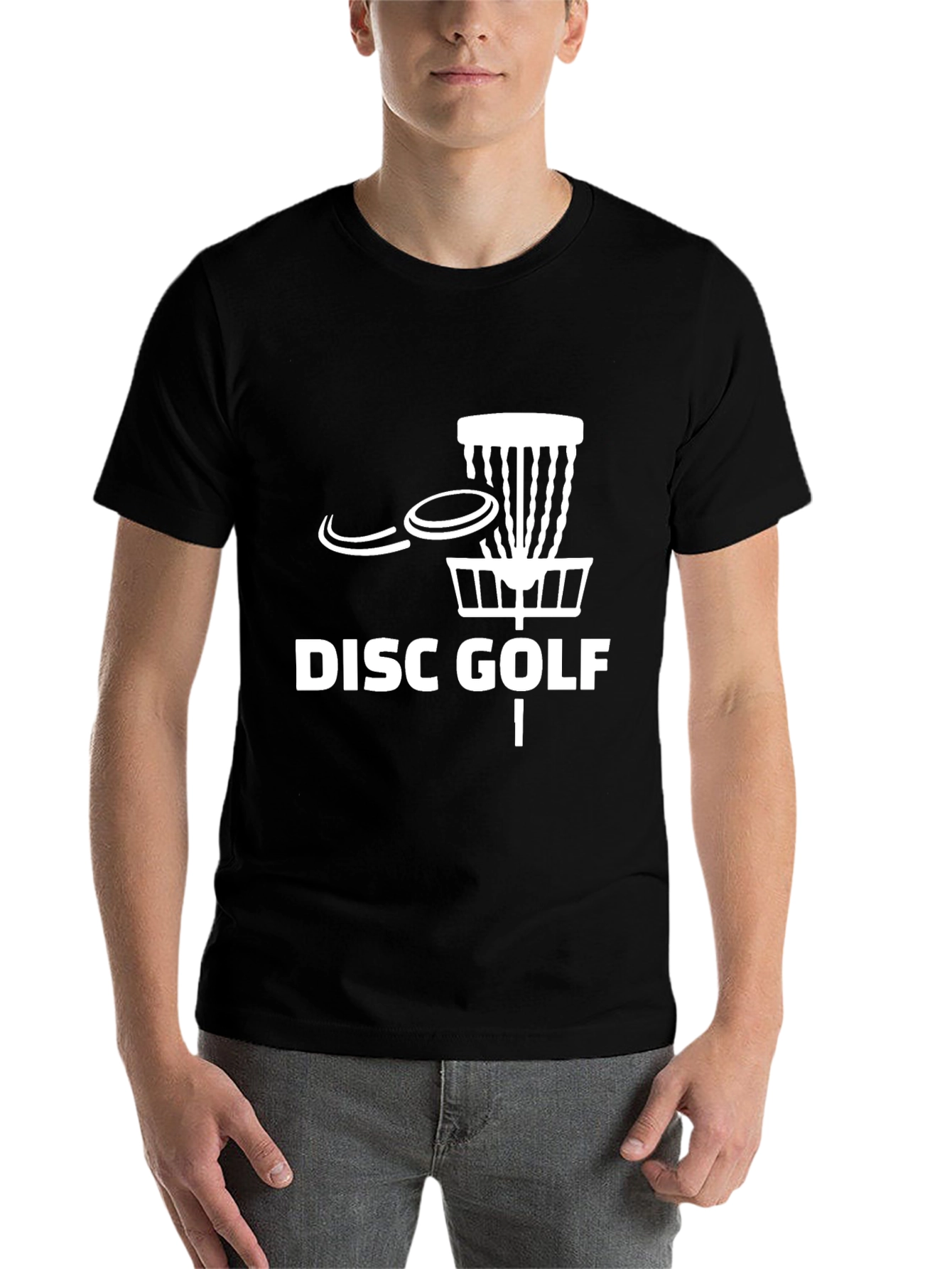 Disc Golf T-Shirt - Black Cotton Blend Tee