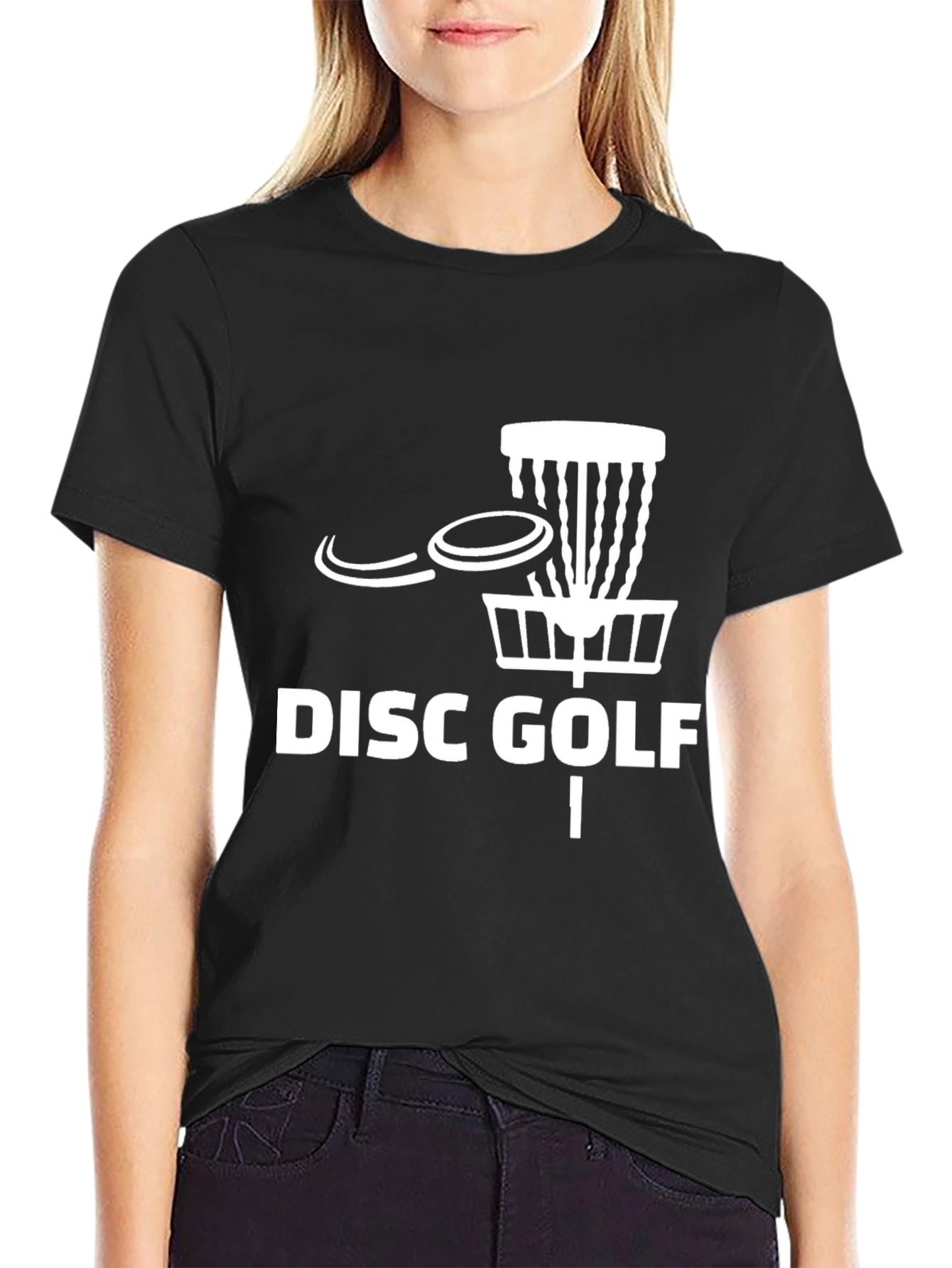 Disc Golf T-Shirt - Black Cotton Blend Tee