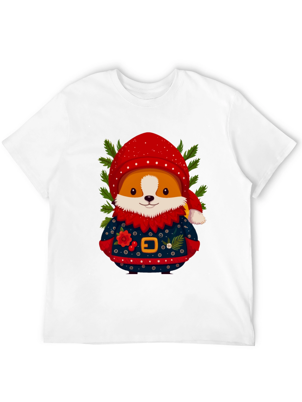 Festive Corgi Christmas T-Shirt