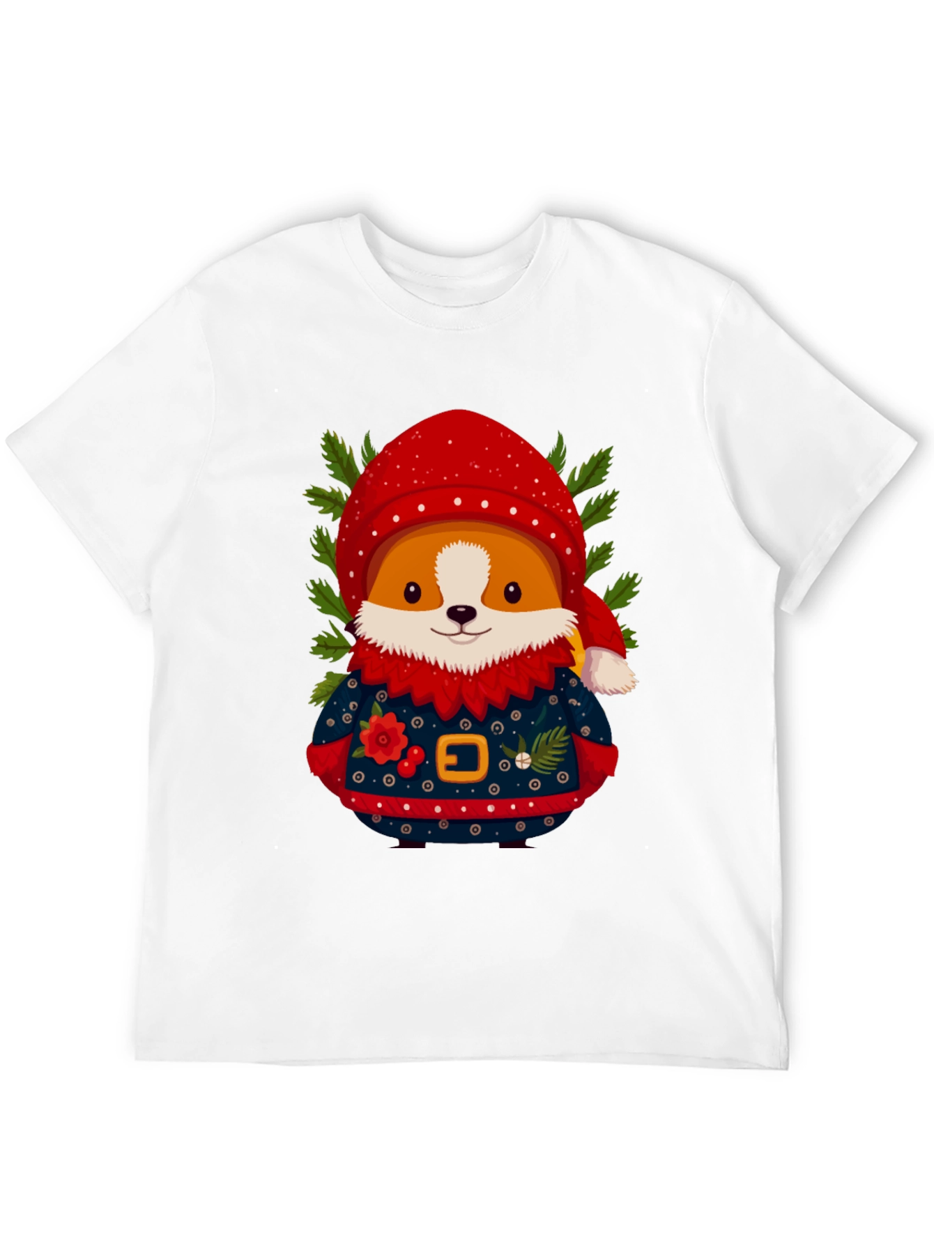 Festive Corgi Christmas T-Shirt