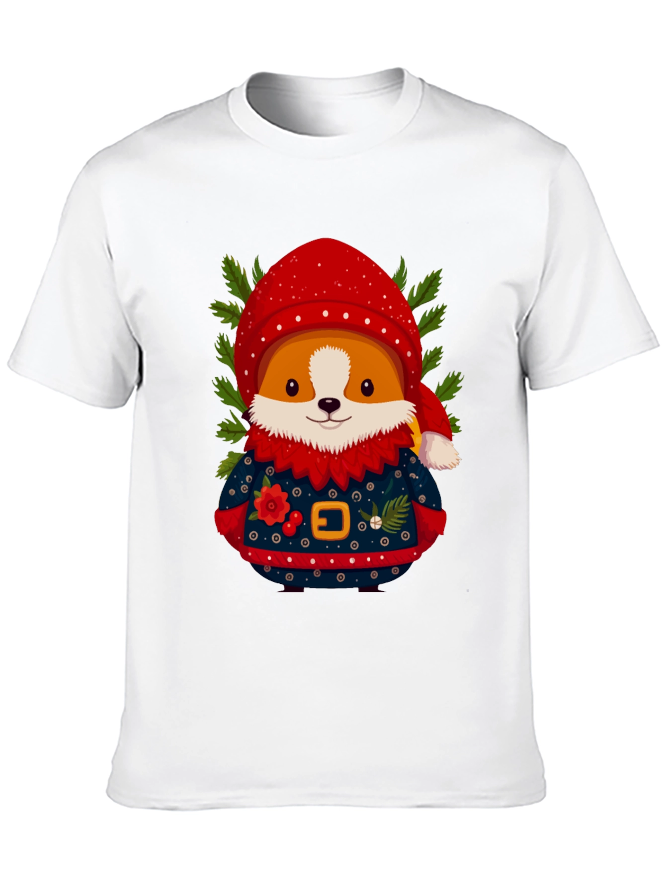 Festive Corgi Christmas T-Shirt