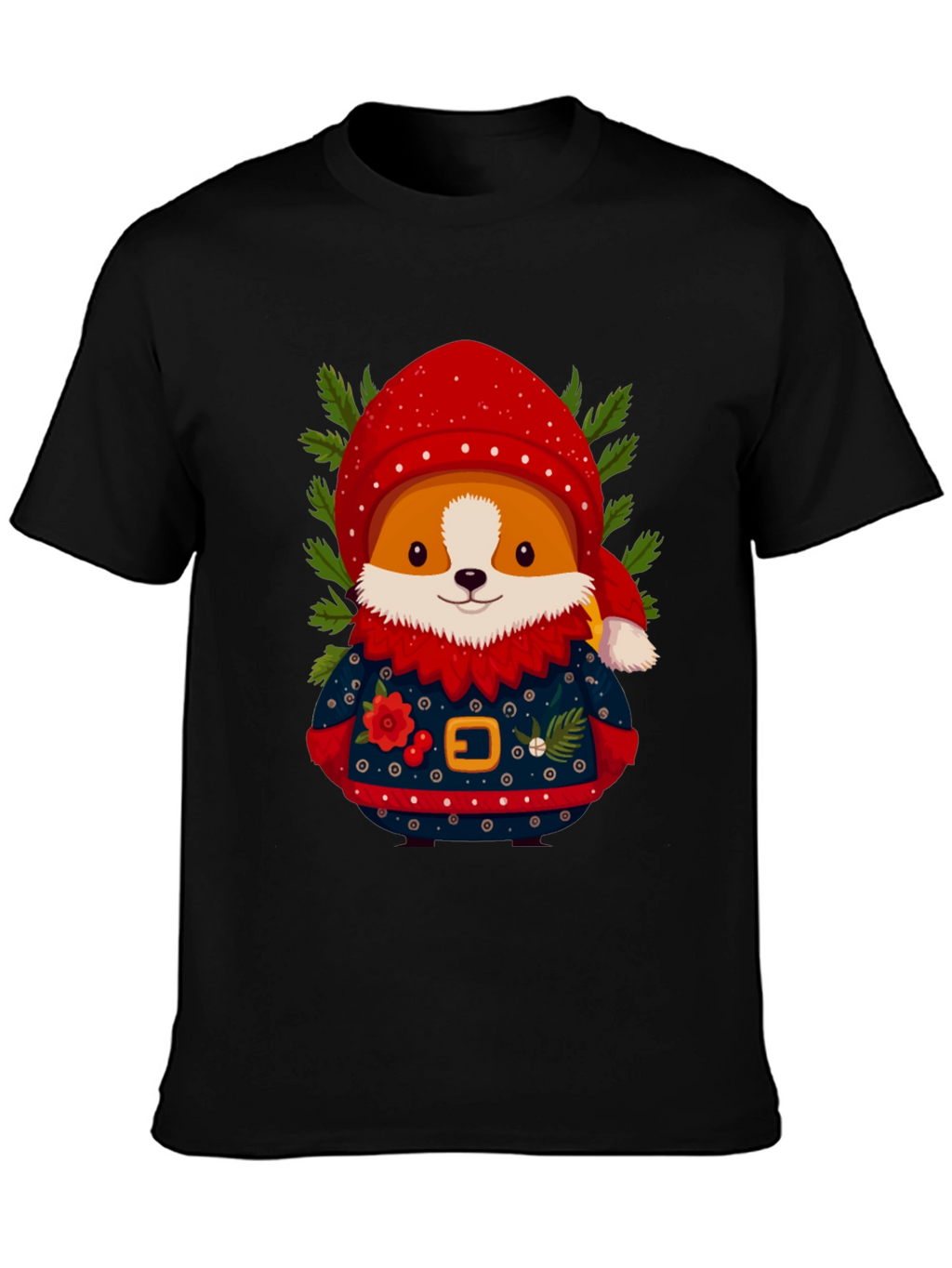 Festive Corgi Christmas T-Shirt