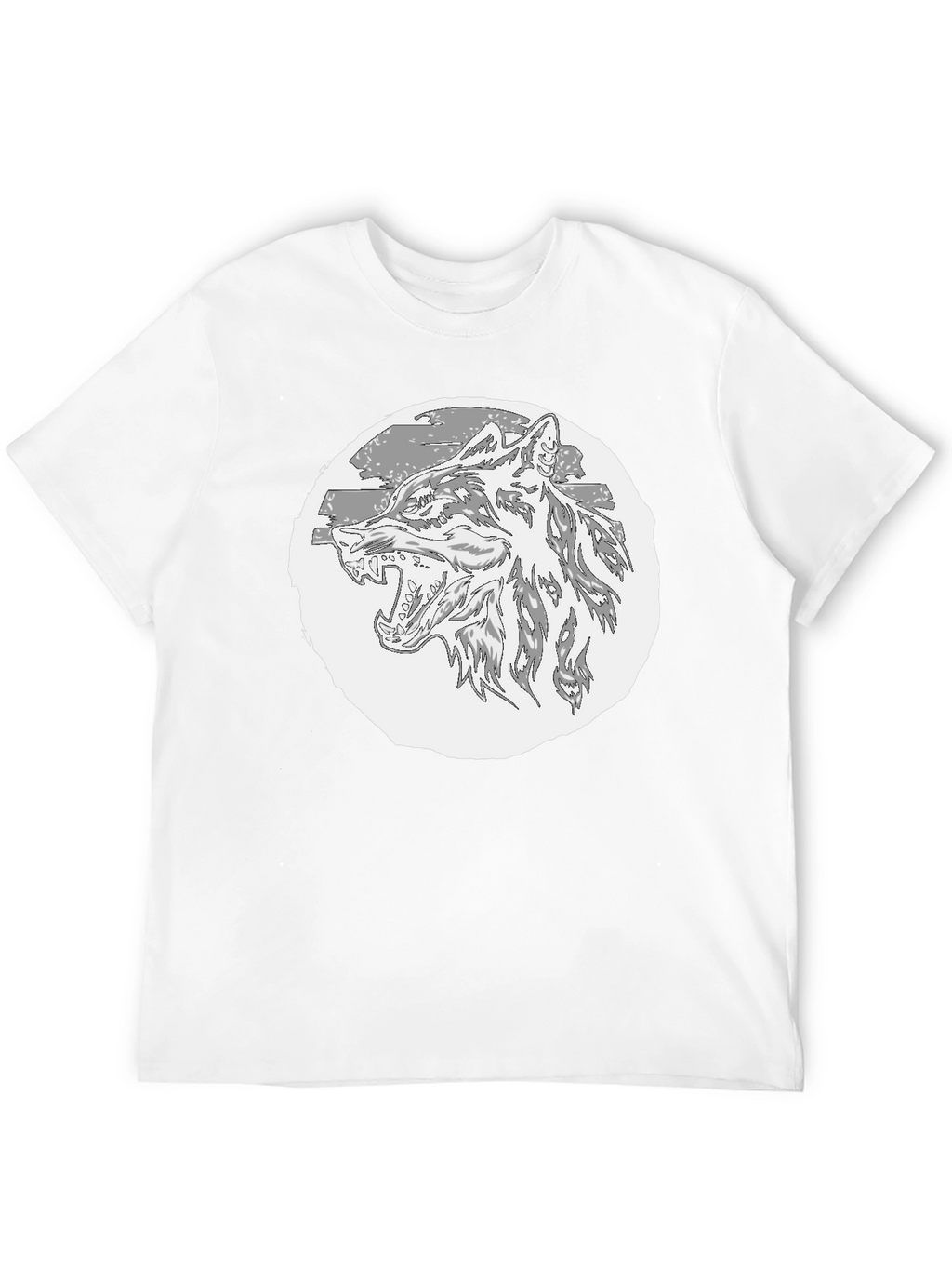 Wolf Graphic T-Shirt - Black Crew Neck Tee