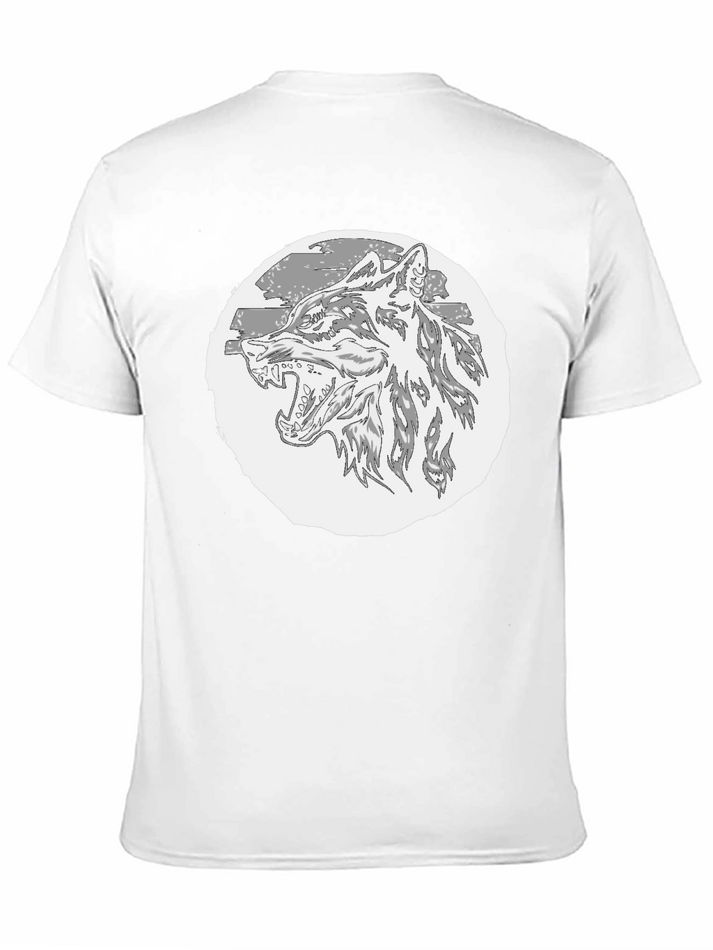 Wolf Graphic T-Shirt - Black Crew Neck Tee