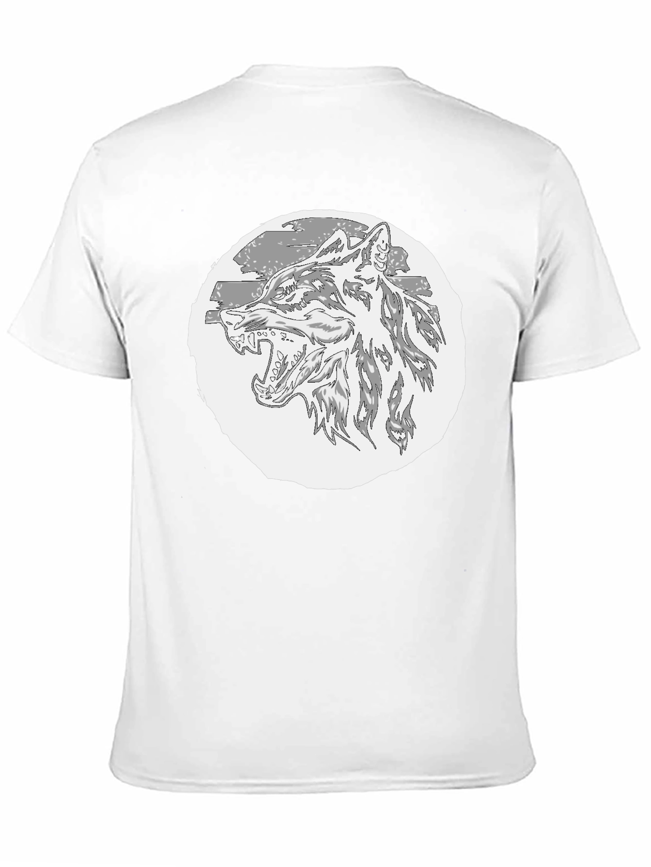 Wolf Graphic T-Shirt - Black Crew Neck Tee