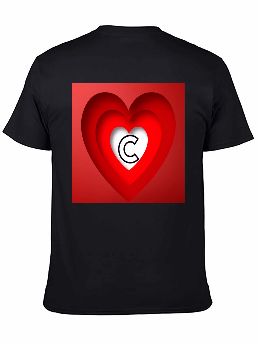 Heart Initial C Graphic T-Shirt