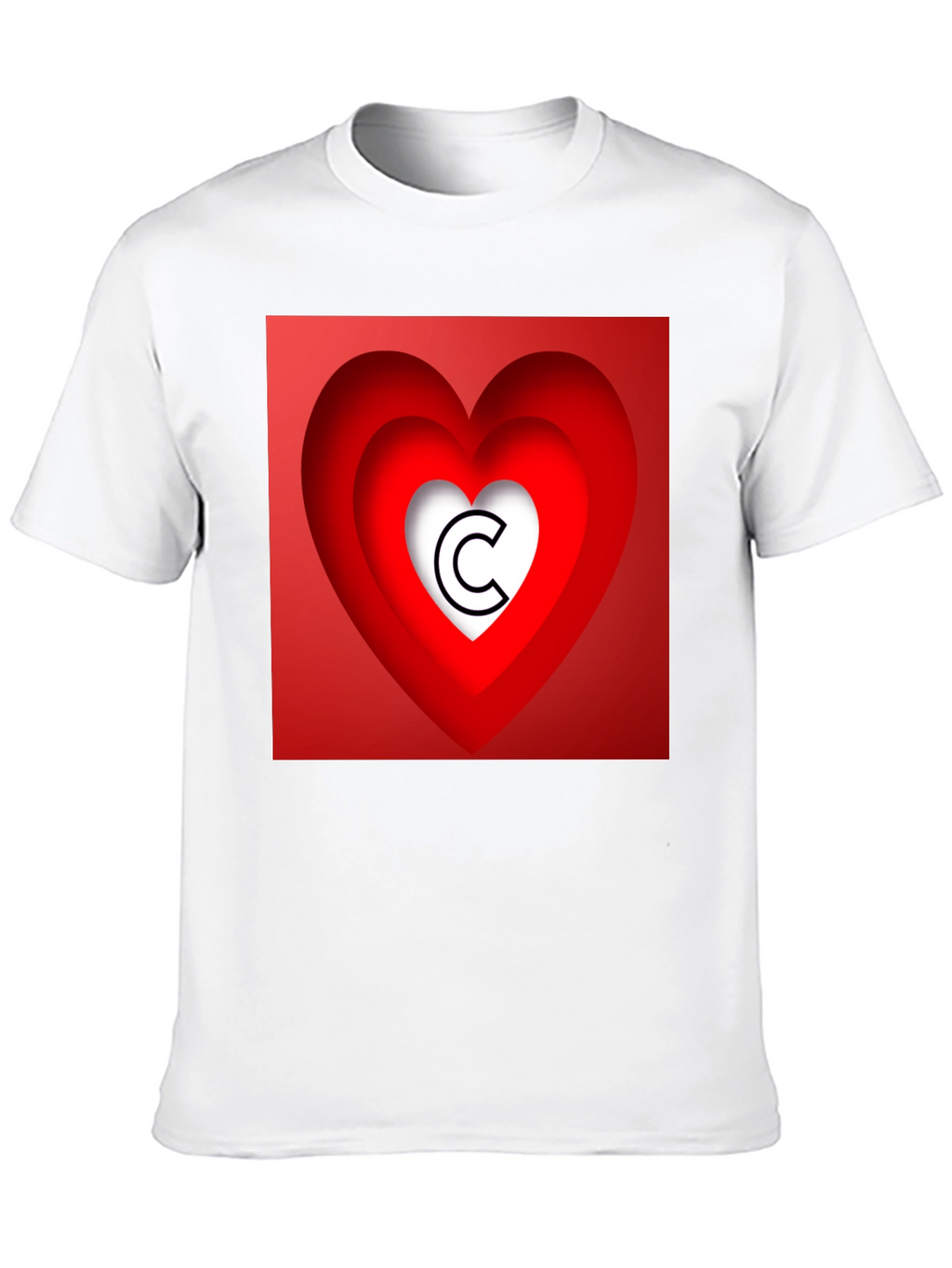 Heart Initial C Graphic T-Shirt