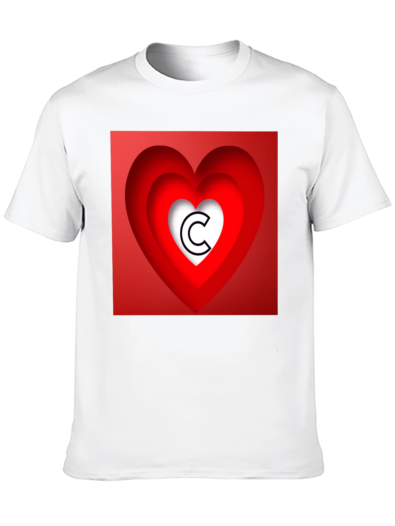 Heart Initial C Graphic T-Shirt