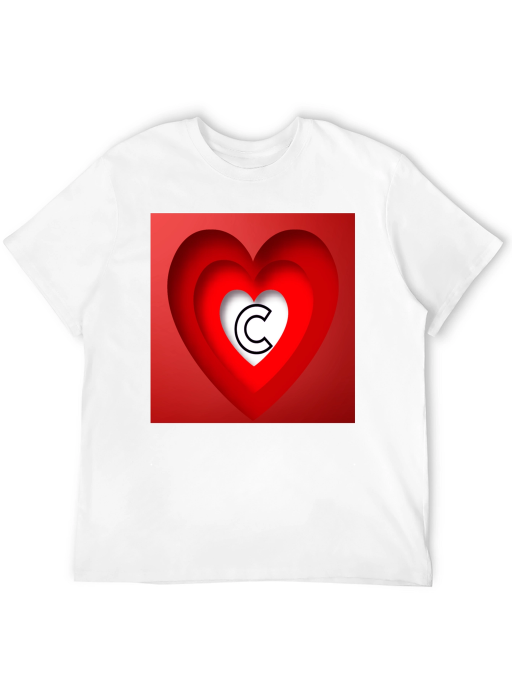 Heart Initial C Graphic T-Shirt