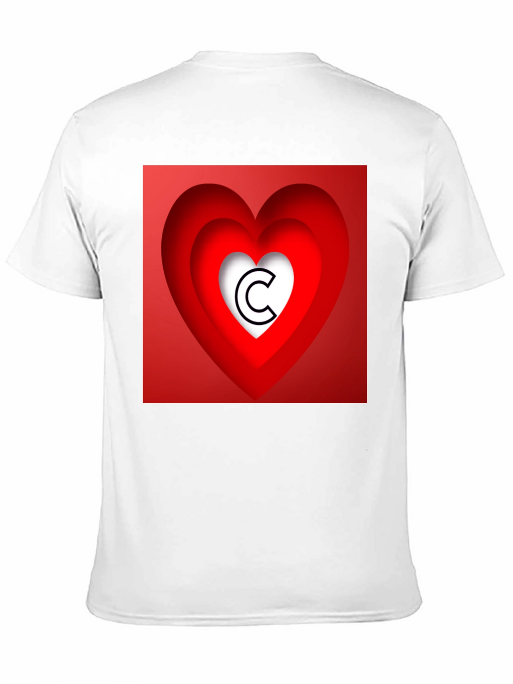 Heart Initial C Graphic T-Shirt