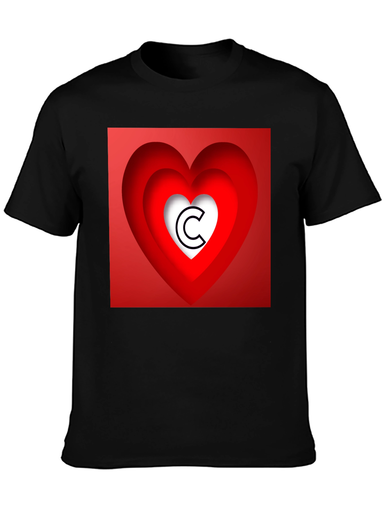 Heart Initial C Graphic T-Shirt