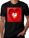 Heart Initial C Graphic T-Shirt