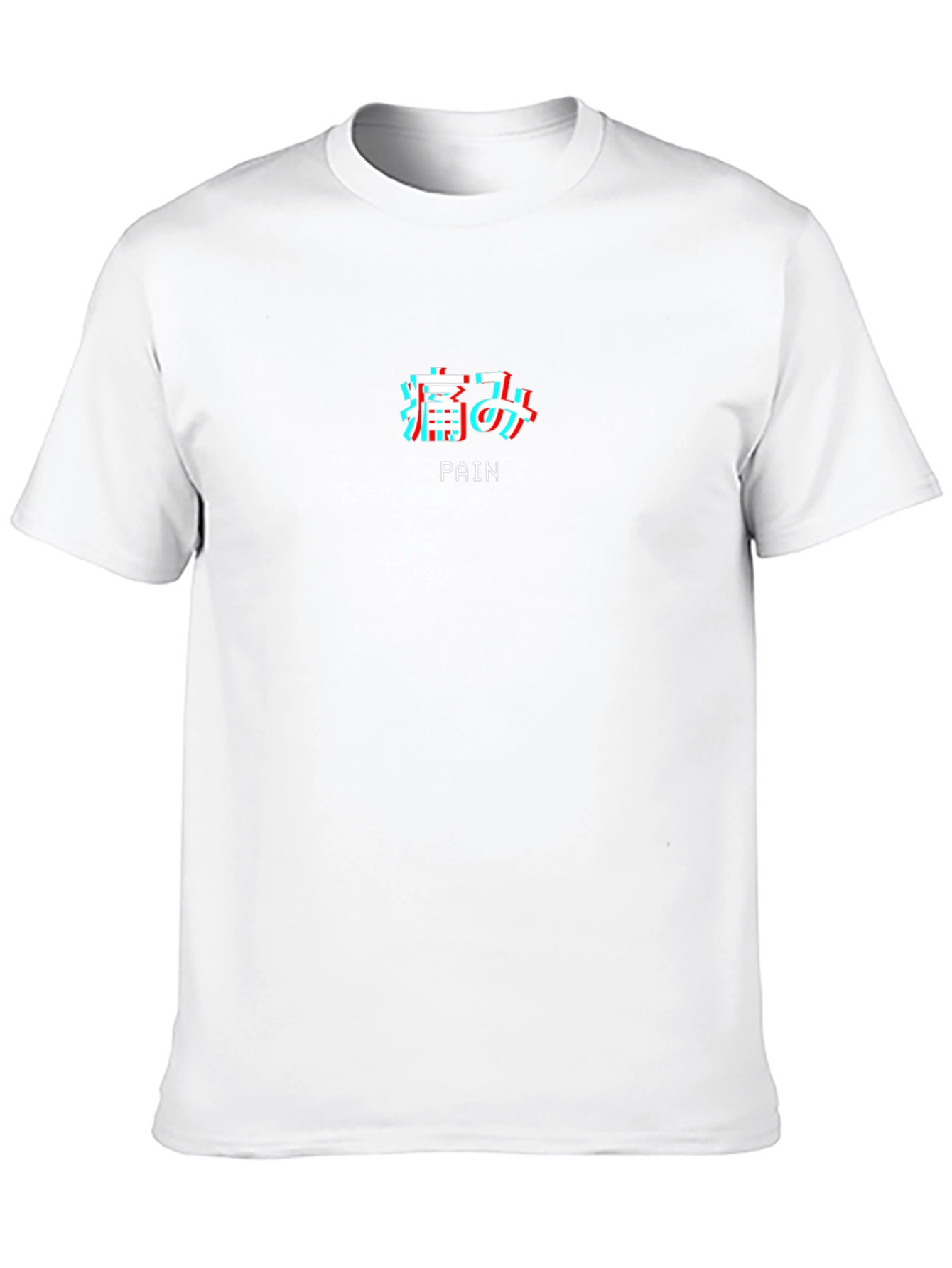 Pain Aesthetic Graphic Tee - Black Crew Neck
