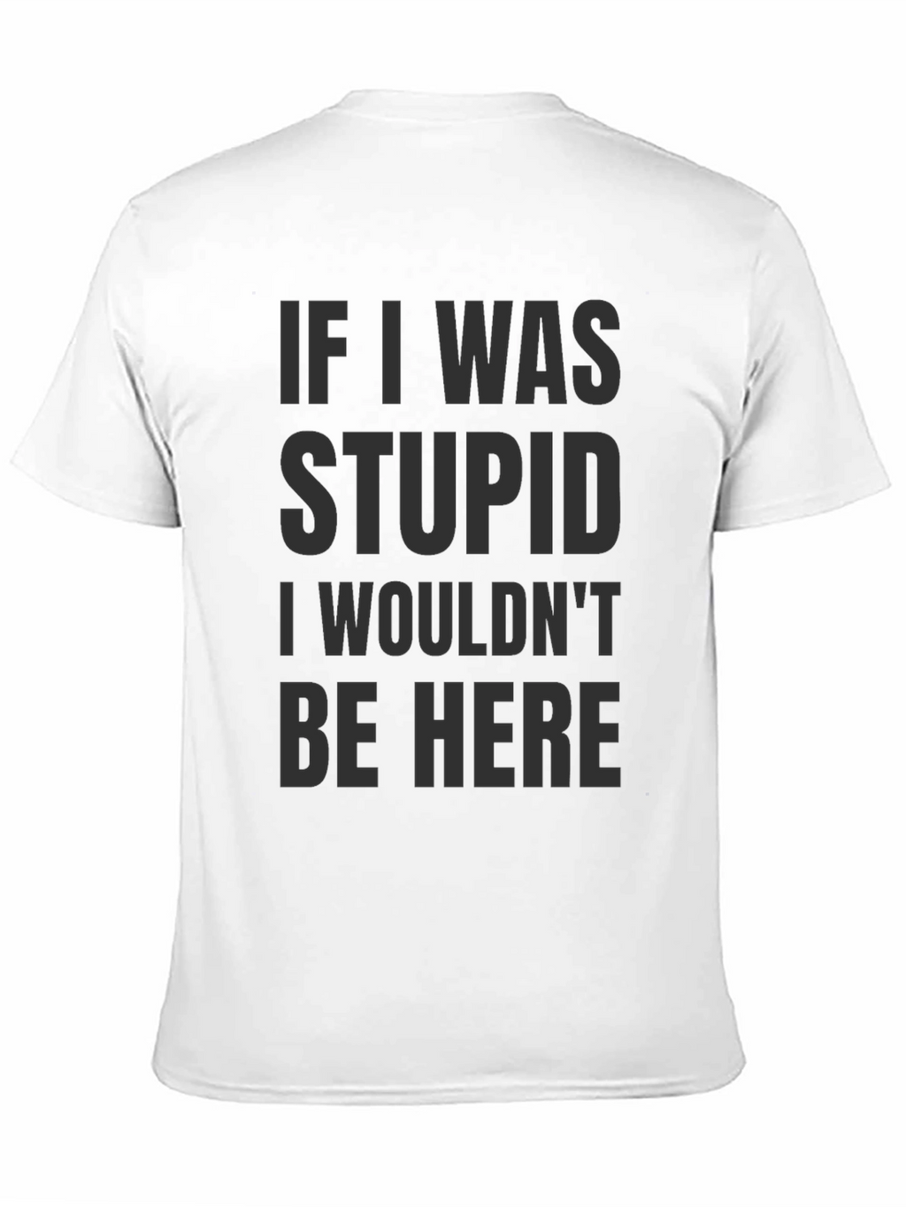 Funny Saying Graphic T-Shirt - If I was stupid...